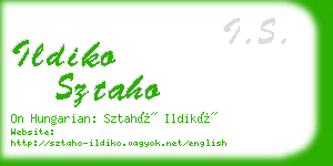 ildiko sztaho business card